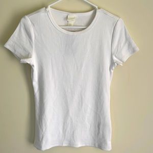 H&M white rib top